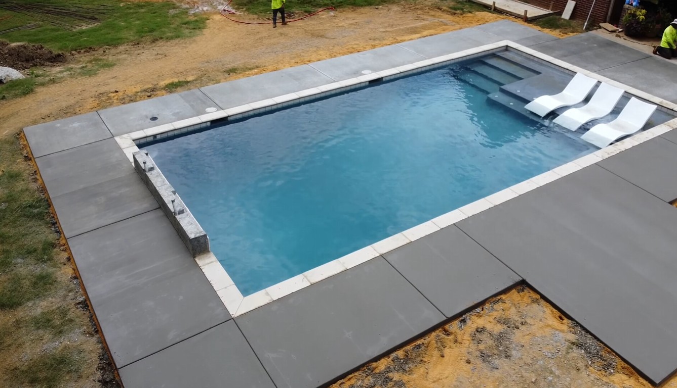 Concrete pool deck installation in Owasso, OK